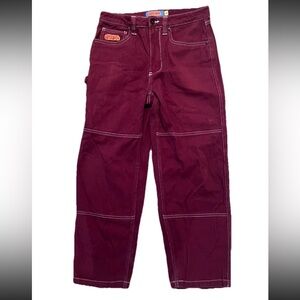 Empyre Relax Carpenter Baggy Pants Burgundy Skater Men’s Size 28